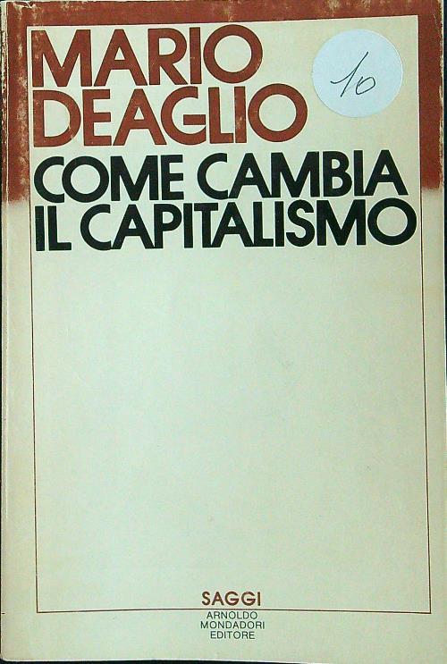 Come cambia il capitalismo - Mario Deaglio - copertina