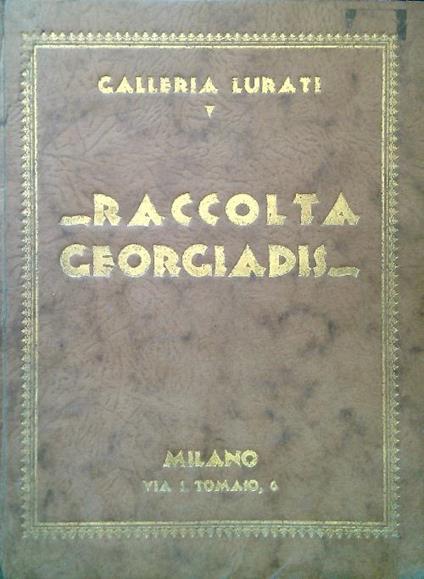Catalogo della Vendita all'asta della Raccolta Georgiadis - copertina