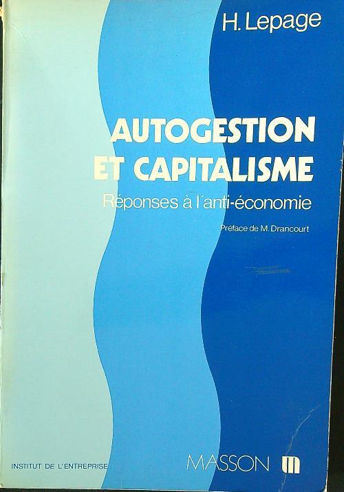 Autogestion et capitalisme - H. Lepage - copertina