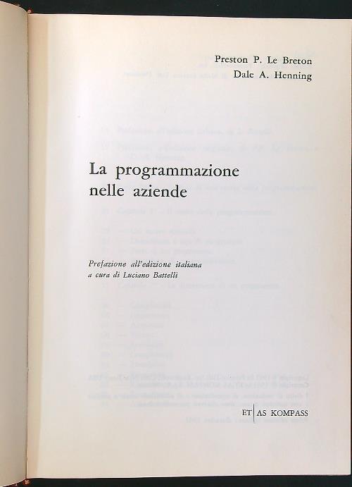 La programmazione nelle aziende