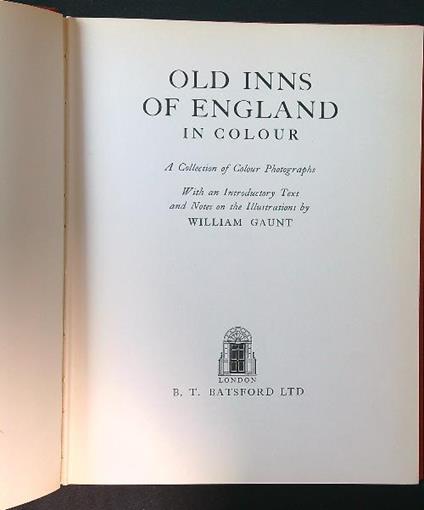 Old Inns of England in colour - William Gaunt - copertina