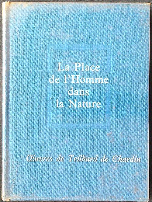 La place de l'homme dans la nature