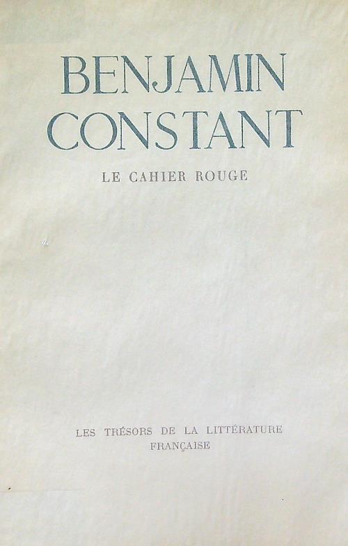 Le cahier rouge