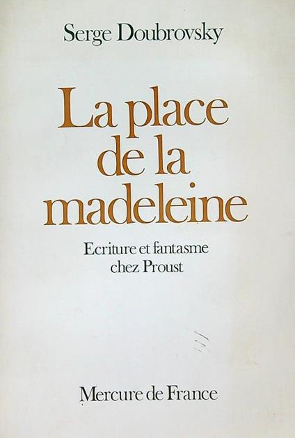 La place de la madeleine - Serge Doubrovsky - copertina