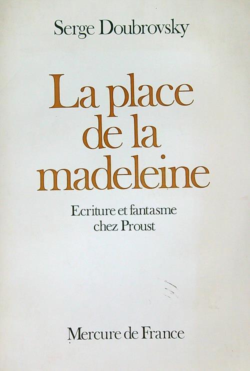 La place de la madeleine - Serge Doubrovsky - copertina