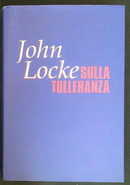 Sulla tolleranza - John Locke - copertina