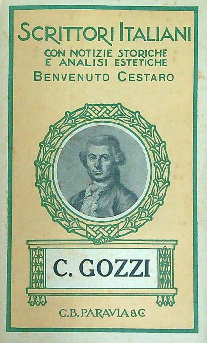 Carlo Gozzi - Benvenuto Cestaro - copertina