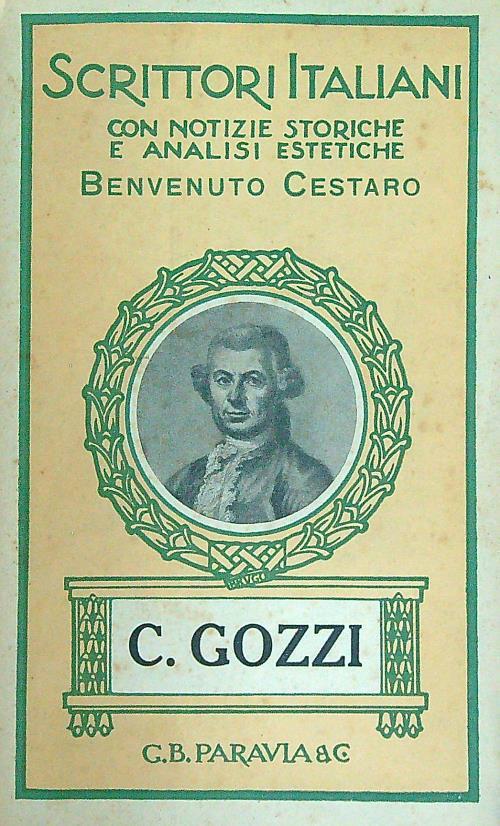 Carlo Gozzi - Benvenuto Cestaro - copertina