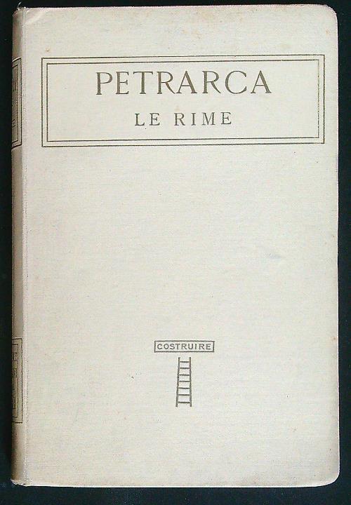 Le rime - Francesco Petrarca - copertina