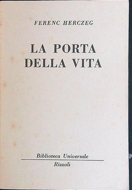 La porta della vita - Ferenc Herczeg - copertina