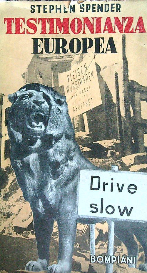 Testimonianza europea - Stephen Spender - copertina