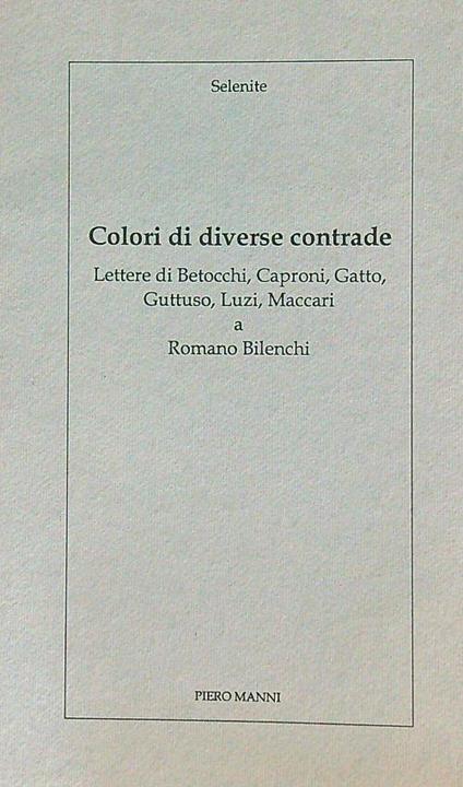 Lettere a Romano Bilenchi - copertina