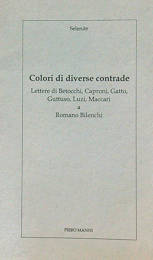 Lettere a Romano Bilenchi - copertina