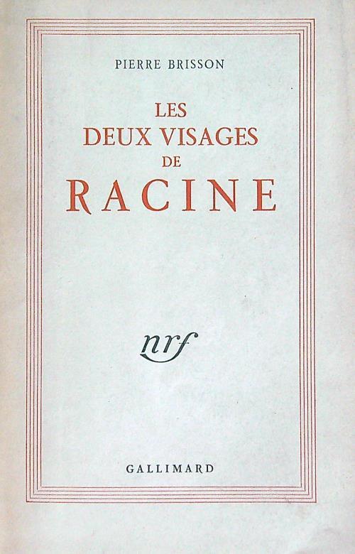 Les deux visages de Racine - Pierre Brisson - copertina