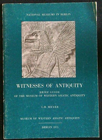 Witnesses of antiquity - copertina