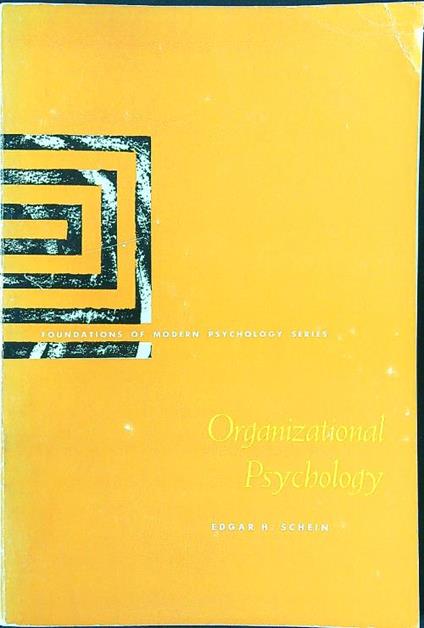 Organizational psychology - Edgar H. Schein - copertina