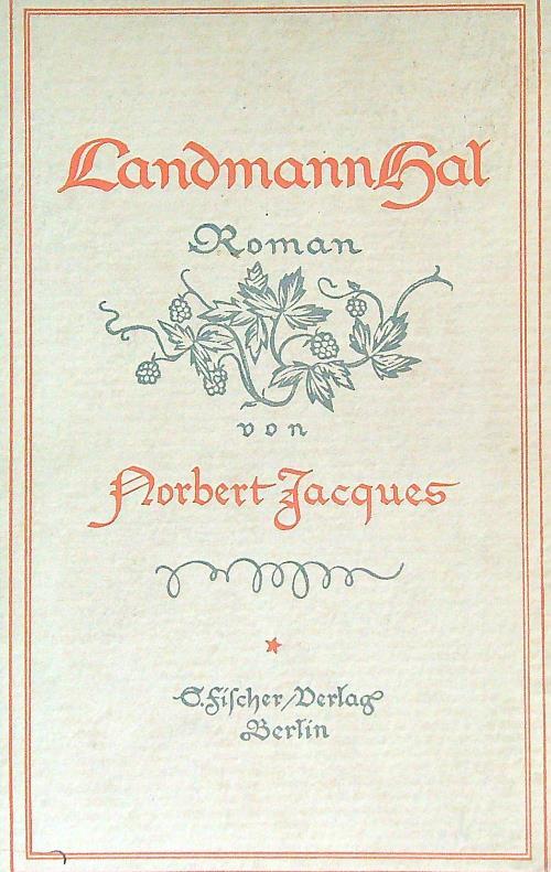 Landmann Hal - Robert Jacques - copertina
