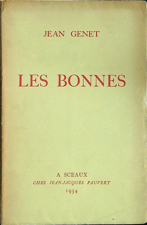 Les bonnes - Jean Genet - copertina