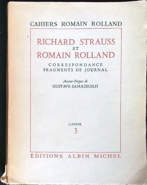 Richard Strauss et Romain Rolland - Gustave Samazeuilh - copertina