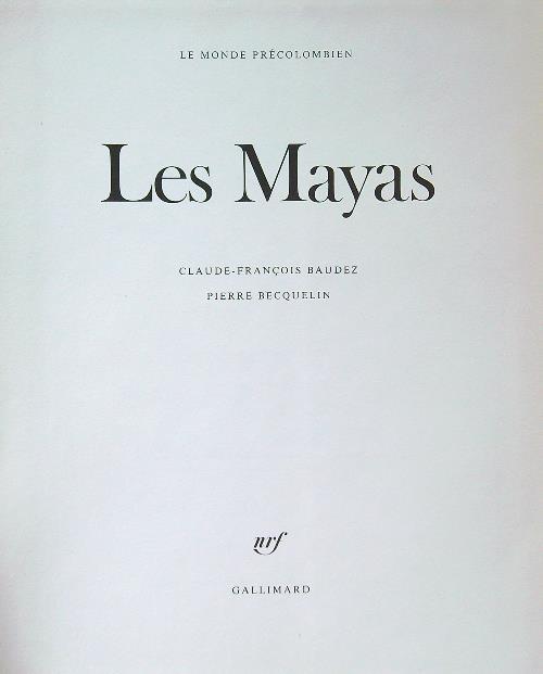 Les Mayas - Baudez - copertina