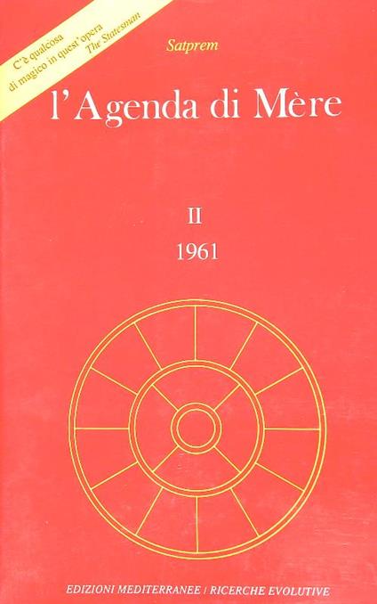 L' Agenda di Mere vol. II/1961 - Satprem - copertina