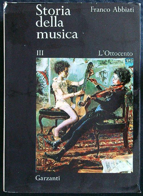 Storia della musica III L'ottocento - Franco Abbiati - copertina
