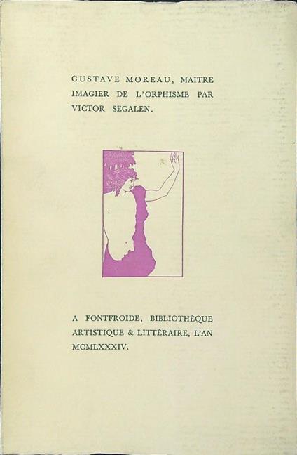 Gustave Moreau - Victor Segalen - copertina