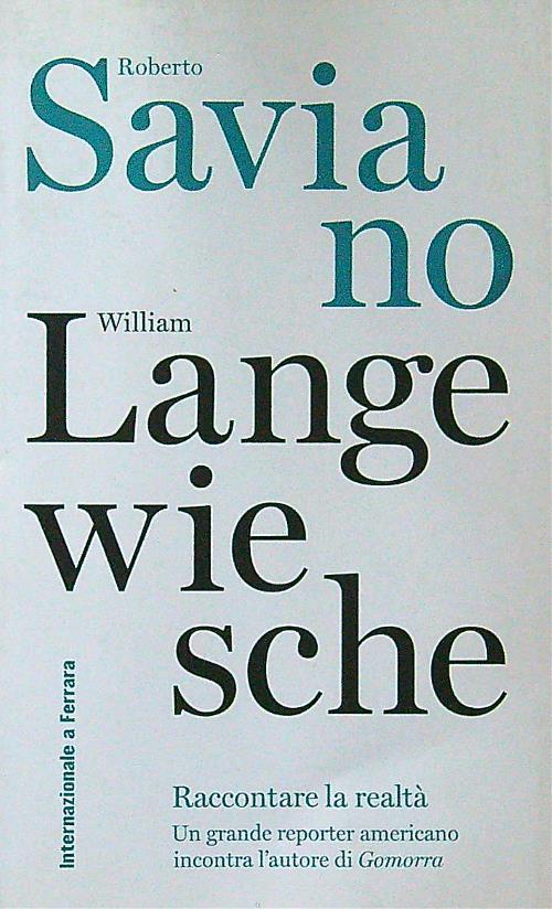 Raccontare la realtò - Roberto Saviano - copertina