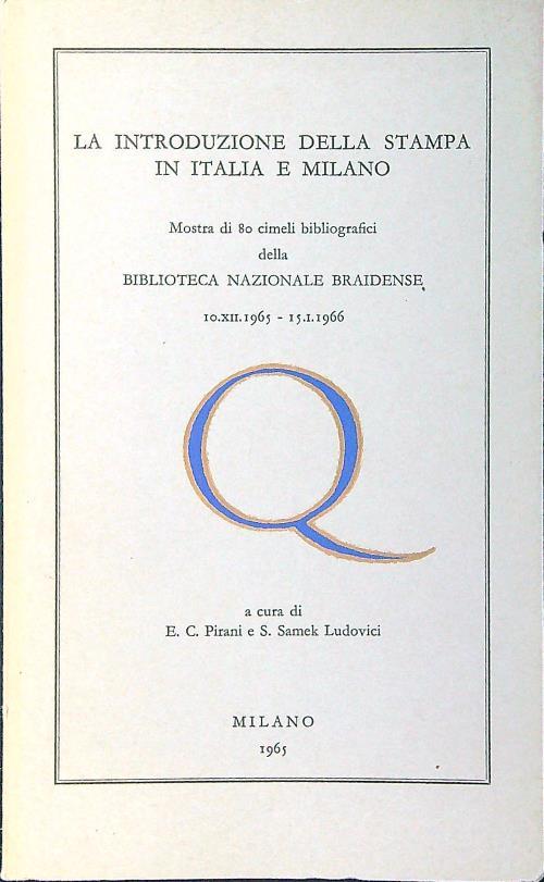 La introduzione della stampa in Italia e Milano
