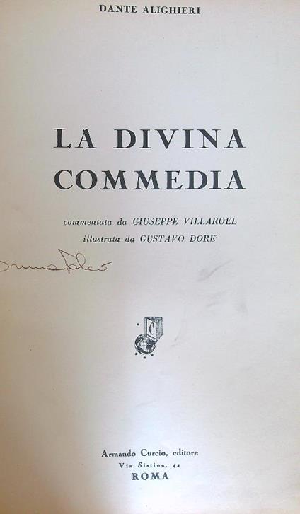 La divina commedia - Dante Alighieri - copertina