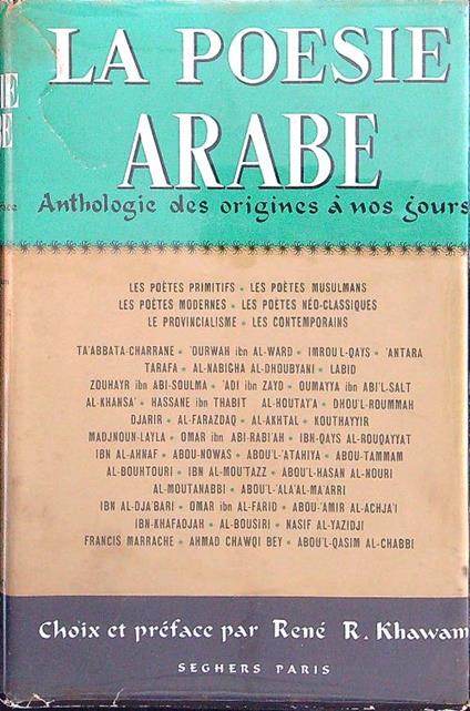 La poesie arabe - Renè R. Khawam - copertina