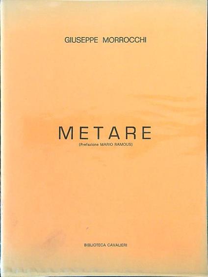 Metare - Giuseppe Morrocchi - copertina