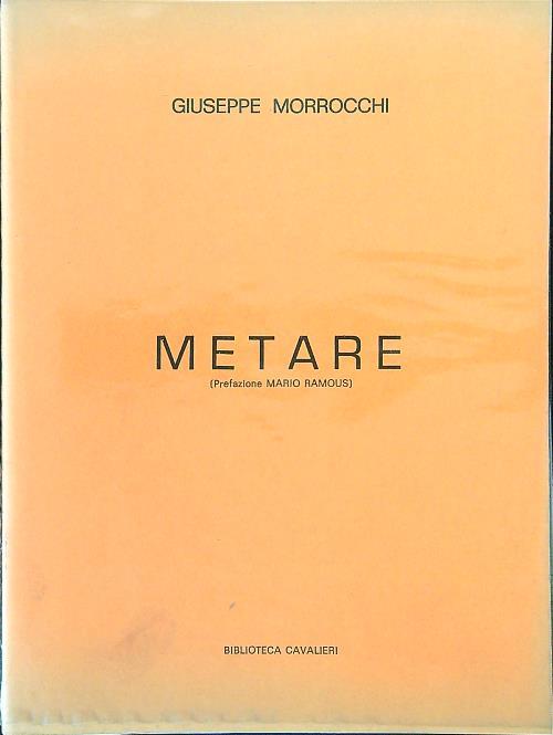 Metare - Giuseppe Morrocchi - copertina