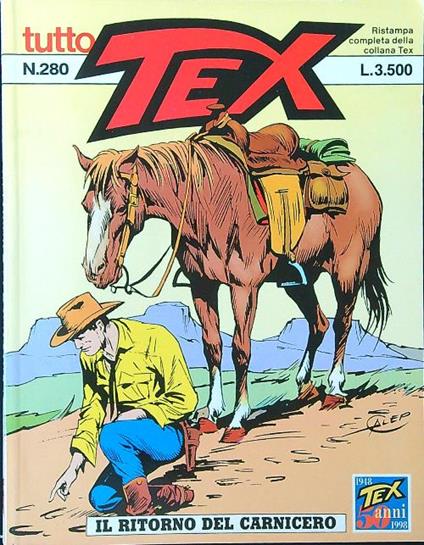 Tutto Tex n. 280 - Il ritorno del carnicero - copertina