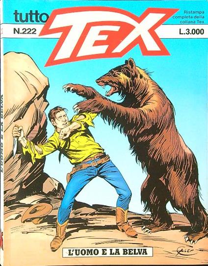 Tutto Tex n. 222 - L'uomo e la belva - copertina