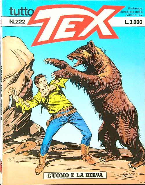 Tutto Tex n. 222 - L'uomo e la belva - copertina