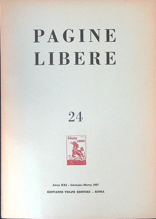 Pagine libere 24 / Giugno - Marzo 1967