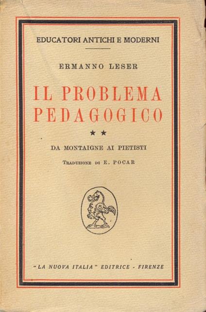 Il problema pedagogico vol. 2 - Ermanno Leser - copertina