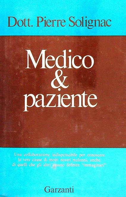 Medico & paziente - Pierre Solignac - copertina