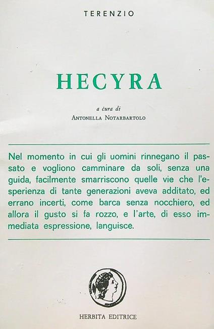 Hecyra - Terenzio - copertina
