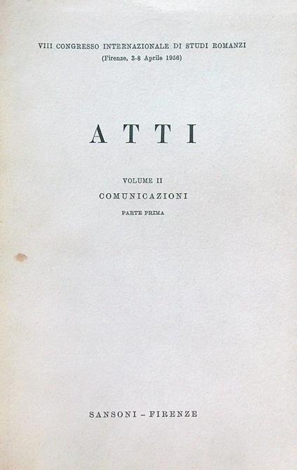Atti vol. II parte prima - copertina