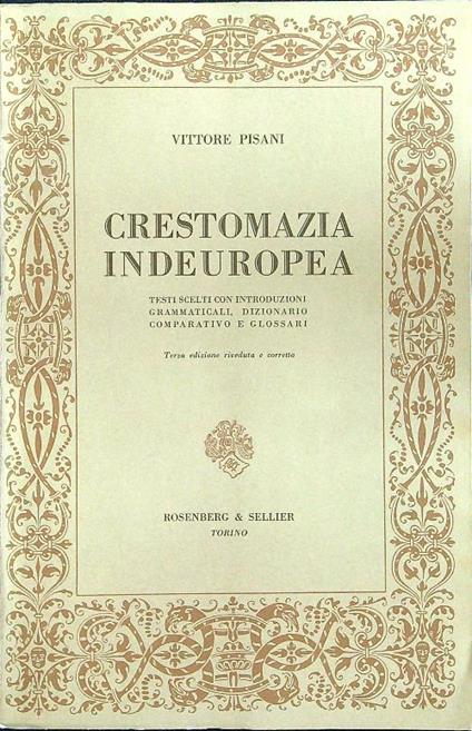 Crestomazia indeuropea - Vittore Pisani - copertina