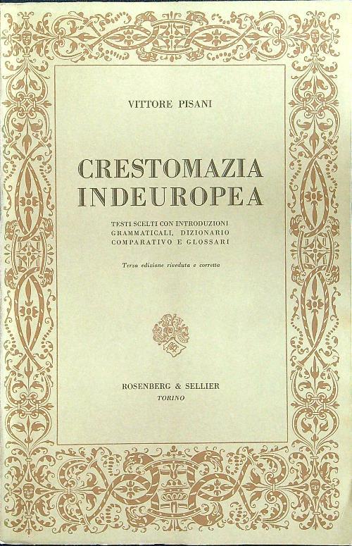 Crestomazia indeuropea - Vittore Pisani - copertina