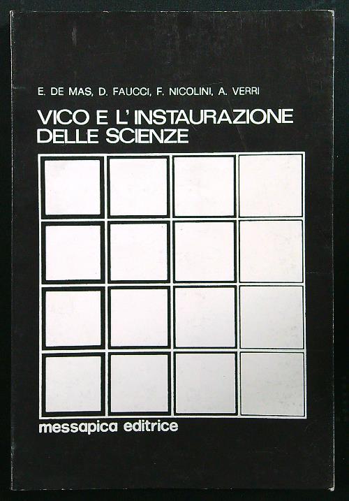 Vico e l'instaurazione delle scienze - copertina