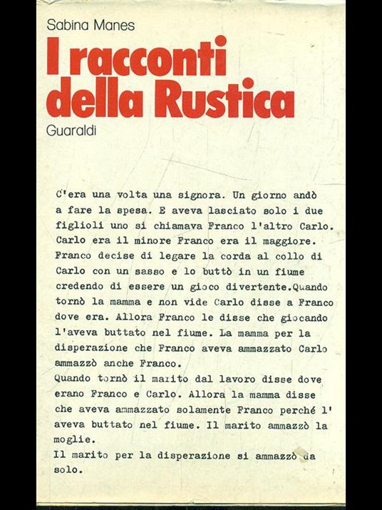 I racconti della rustica - Sabina Manes - copertina