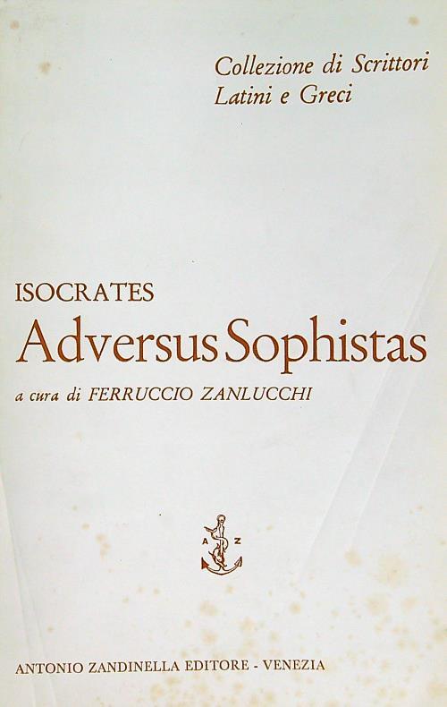 Adversus Sophistas - Isocrates - copertina