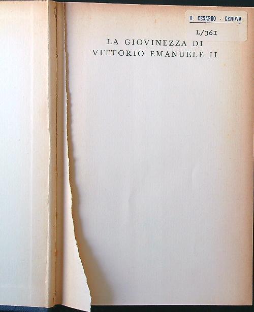 La giovinezza di Vittorio Emanuele II 1820-1849