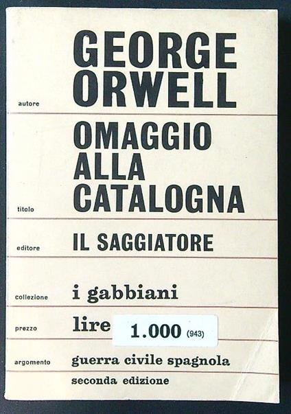 Omaggio alla Catalogna - George Orwell - copertina