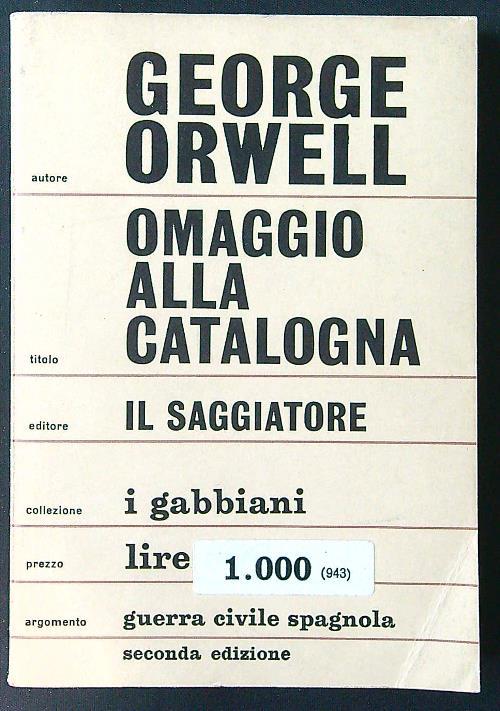 Omaggio alla Catalogna - George Orwell - copertina