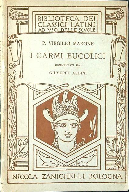 I carmi bucolici - P. Virgilio Marone - copertina